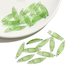 내추럴 리프 아크릴 구슬 50개｜포레스트 스타일 액세서리 DIY 세트 목걸이 팔찌, 06DGN, 50pcs