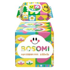 보솜이 저자극 캡형 물티슈 60매 6P 피부 보호 보습 1(개) 4941 EA