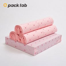 epacklab LDPE 0.07T 두꺼운 택배봉투 파스텔 핑크 리본 캐릭터 패턴 방수 포장봉투 강력접착 택배용, 100개