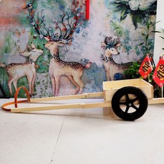 小體犬專用狗拉車買菜取快遞狗狗拉車實用遛狗車戶外狗狗推車, 中號標準版：15-30斤中型犬（加厚加旗, 1個