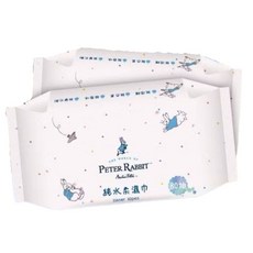 比得兔 80抽純水柔濕巾 加厚款 台灣製造 嬰兒濕巾 寶寶濕巾, 1個, 超商最多8包, 80個裝