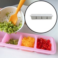 이유식 큐브 다진마늘 냉동 소분 용기 실리콘 얼음틀 양념, 1개, 1g