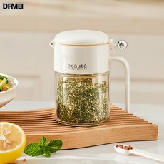 DFMEI 開蓋調料盒廚房家用鹽罐調料罐密封防潮收納盒油壺玻璃調味瓶罐子, 1個