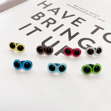 헤세드 (DIY) 컬러 크리스탈 인형눈 고양이눈 (1쌍), 라임옐로우 10mm, 1개, 라임옐로우