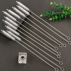 상세 설명 참조 스텐 긴 빨대 세척 솔 30cm 스테인리스 닦는 용 얇은 브러쉬 스트로우 청소 전용 텀블러, 1개