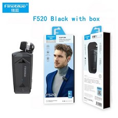 파인블루 F520 미니 접이식 이어폰 이어 스포츠 통화 블루투스 진동 로터스 알림 무선, Bla with Box