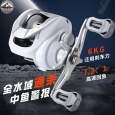 皓頓 ET 水滴輪 6KG 剎車力 7.2:1 高速回魚, 1個, ET水滴輪【淺線杯】,左手型