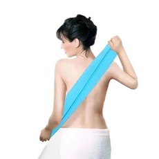 搓澡巾 拉背條 成人男女後背洗澡巾, 短小窄13厘米【細砂】隨機色,特長特寬【搓泥強勁-下泥給力】, 1個