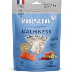 艾爾發寵物 MARLY&DAN 瑪麗與丹 鮭魚原肉機能補給無穀狗零食80g，美味酥脆，呵護腸胃，提升免疫力，隨時獎勵愛犬，增進情感, 1個, 舒緩壓力&體重管理 (鮭魚柱)