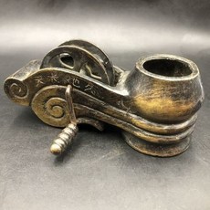 拾光優選好物 民國銅器墨斗 墨線盒 木工畫線用具 家居裝飾復古工藝品, 1個