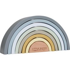 리틀더치 Little Dutch 출생정보 원목장난감 유럽 원목 장난감, 무지개하늘색, 1개