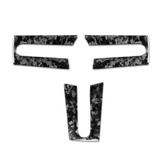 탄소 섬유 자동차 인테리어 액세서리 3개/세트 스티어링 휠 커버 장식 스티커 포드 머스탱 GT S197 2005-2009용 (단조 패턴)