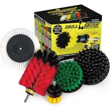 자동차 실내 욕실 바닥재 카운터 싱크대 사이딩 차고 등을 위한 드릴 브러시 다목적 부착 세트 - 식기세척기 안전 디테일 키트, Green