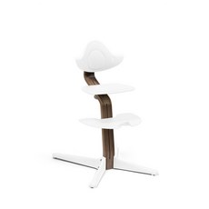 挪威 Stokke Nomi 成長椅 6m 入門組合 (護欄 安全帶 黑/白 - 備註顏色), 1個, 胡桃木-白色