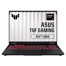 에이수스 2025 TUF 게이밍 노트북 A16 라이젠7 260 지포스 RTX 5060, JaegerGray, 1536GB, 32GB, WIN11 Home, FA608UM-RV042