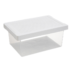 玩具收納箱 附蓋積木收納箱 居家整理分類收納盒【SN0369】, 白, 1個