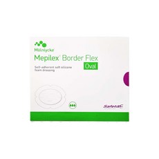 메필렉스 메피렉스 보더 플렉스 오발 13x16cm 5매 타원형 정품 병원용 욕창 궤양 상처 화상상처 찢어진상처, 5개입, 1개