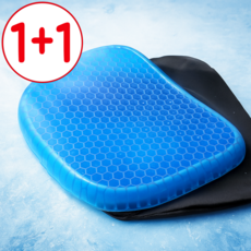 [1+1] 카이뉴인 쿨링 벌집 아이스 실리콘 방석 + 논슬립커버, 쿨링방석+논슬립커버 1+1