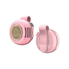 便攜式爆款小旋風便攜卡扣小風扇迷你掛腰手持隨身無葉夾扇, 粉色:65*40