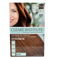 CLEARE INSTITUTE 可麗兒植萃染髮劑5.34亮淺棕色, 亮淺棕色, 1個