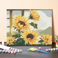 디지털 유화 diy 컬러 페인팅 침실 신선한 고양이 감압 손으로 그린 장식 그림, GX8933, 40x50 내부 프레임 없음, 1개