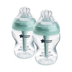 Tommee Tippee 고급 배앓이 방지 255.1g(9온스) BPA 프리 아기 젖병 신생아 0개월 이상 느린 유량 가슴 같은 젖꼭지 독특한 디자인으로 우유와 아기로부, 블루