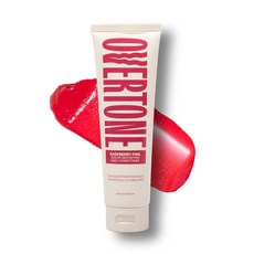 Overtone 데일리 컬러 디포짓 컨디셔너 127.6g4.5온스 임시 컬러링 시어 버터 코코넛 오일 포함 색상을 상쾌하게 하고 변색 방지 비건 동물 실험 없음 익스트림 실버는, 라즈베리 핑크
