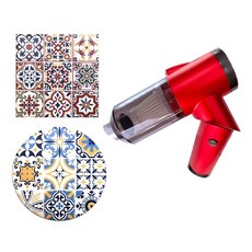 超豪【神盾】羽量級 強力氣旋隨手吸無線吸塵器全配組(贈復古磁磚隔熱墊2個) -HEPA過濾網 居家車用 無線手持吸塵器