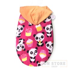 [ON디자인] 후드 핑크 강아지의류, M