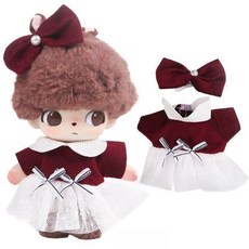 팝마트 17cm인형 디무월드 인형옷 세트 인형 액세서리, 인형옷+악세사리 만(인형불포함), 리본+스커트 2피스 세트