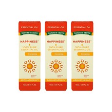네이쳐스트루쓰 아로마테라피 해피니스 퓨어 에너자이징 에센셜 오일, 15ml, 3개