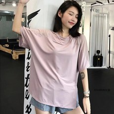 速乾運動T恤 寬鬆大碼瑜伽上衣 跑步健身罩衫