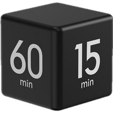 호후 시간관리 다용도 이머큐브 타이머, 블랙, 1개