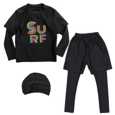 어퍼컷 키즈 수영복 래쉬가드 주니어 래쉬가드 남아 여아 수영복 남녀공용 + 수영모