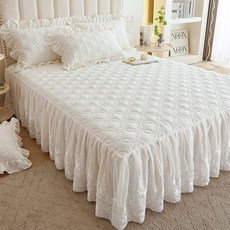 공주 침대커버 침대 이불 자수침대커버 레이스 호텔 카바 스커트 프릴 매트리스