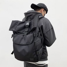 MAXSTAGE 雙肩包 電腦包 登山包 旅行揹包 書包, 黑色, 1個