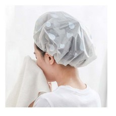 방수 샤워캡 헤어 보호 목욕 머리 세안 위생 재사용 모자, 1개, 샤워캡 블루