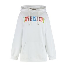 알베르타페레티 레터링 패치 후디