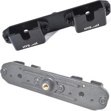 HYS 듀얼 CB 라디오 및 어깨 스피커 마이크 벨트 클립 또는 원형 노브 마운트 베이스 홀더 워키토키 마운팅 14인치-20 나사산 포함, 벨트 클립 또는 원형 노브 마운트 베이스 홀더가 있는, 1개