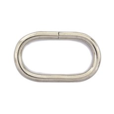 糊塗鞋匠 優質鞋材 N317 橢圓扣 橢圓環 包包扣 皮帶扣 腰帶扣 背帶扣環 包包扣環 調節扣, 銀色