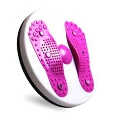 어르신 실내운동 발지압자석 허리 트위스트 홈트레이닝 11자복근 회전원반, 1개, 퍼플