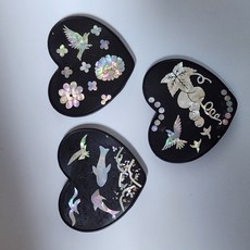 자개헨드폰톡(하트형 10인키트) 자개스마트홀더톡 만들기DIY 자개공예 자개수업, 반제.자개