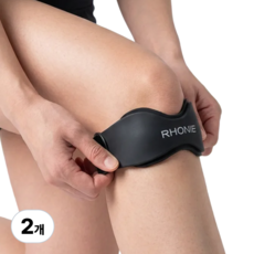 로니에 착붙는 실리콘 슬개골 무릎보호대, 블랙, 2개 블랙, 2개