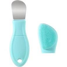 블랙헤드 리무버 도구 실리콘 페이스 스크러버 딥 클렌징을 위한 2 in 1 코 스크레이퍼 스킨 주걱 모공 클리너 남녀용 케어 라이트 블루, Purple