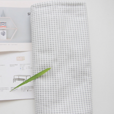 Jelly Pom Pom 格紋30支單面針織布料 5種, 灰色, 1個