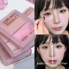 3D 얼굴 하이라이트 톤업 하이라이터 꺼진얼굴보정 하이라이트 글로우 블러셔 페이스 볼륨 다크서클 컨실러 코 하이라이트 30초 눈물고랑 커버 더블 컬러, 1개, 03#핑크볼륨