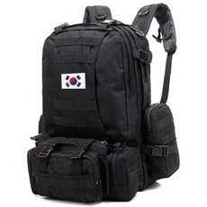 비엠에프 대용량 밀리터리스타일 여행용 멀티파우치 55L 군용가방, 블랙