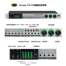 Orotune P9/P10 KTV工程級旗艦迴音機 110V 不失真平衡輸出 網路天空 防嘯叫 台灣原創品牌, 迴音機 P10銀河銀,不買麥克風, Black