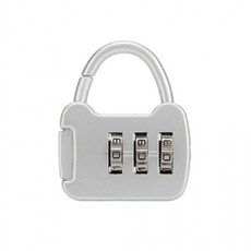 미니 3자리 다이얼 자물쇠 실버 여행 캐리어 가방 잠금 비밀번호 설정, 1개