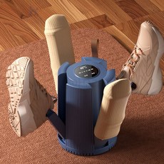 스마트 신발 건조기 휴대용 탈취 기능 접이식 높이조절 빠른 건조 온열 보온 운동화 냄새제거, 4발 건조기 타이머 기능, 단일 모델